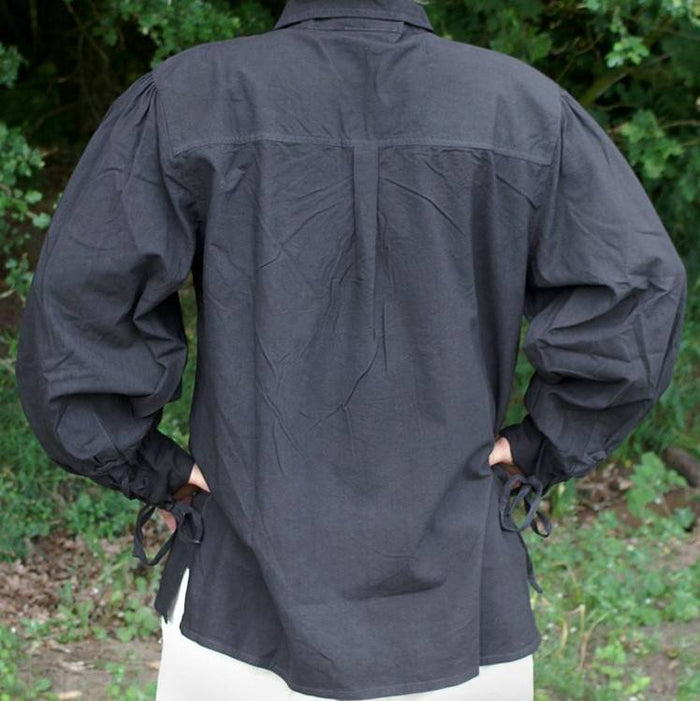 Mittelalterliches Hemd Rawlin, schwarz