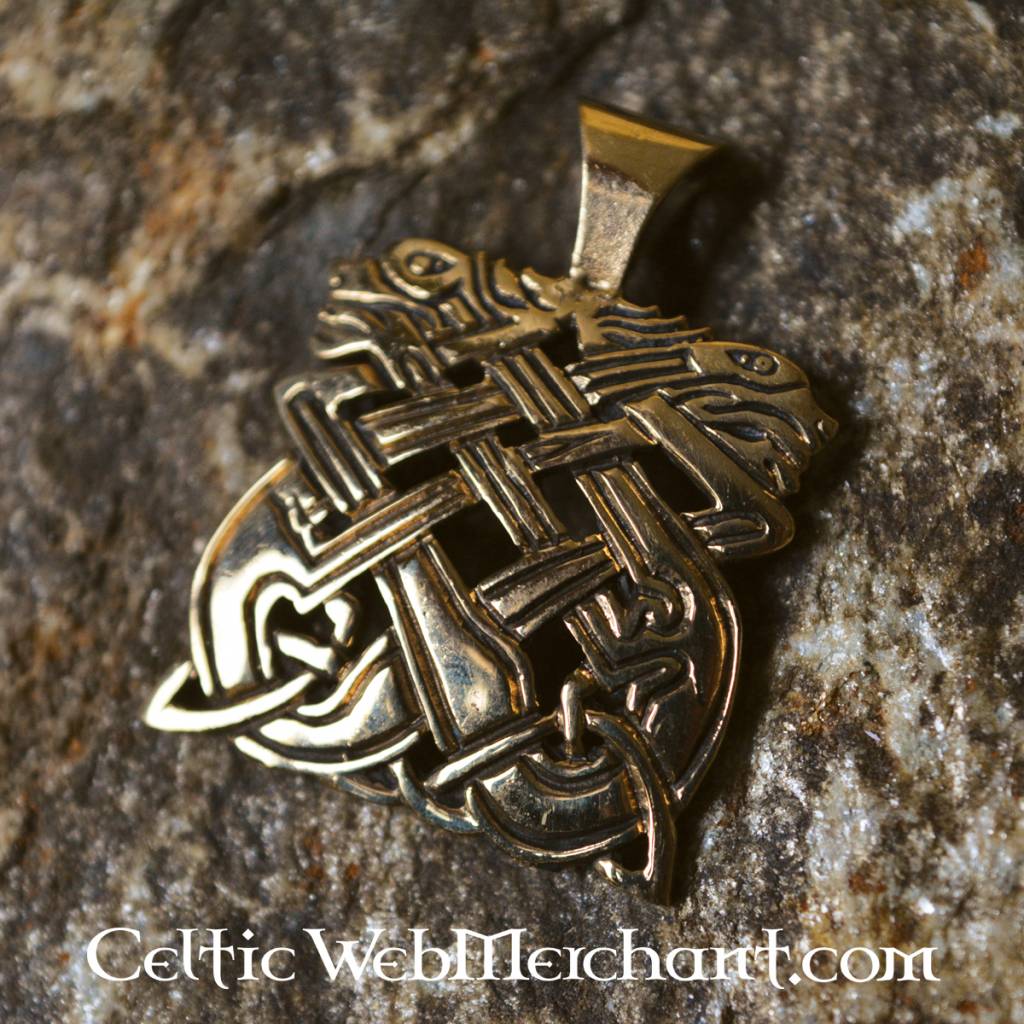Cú Chulainn dog pendant, bronze