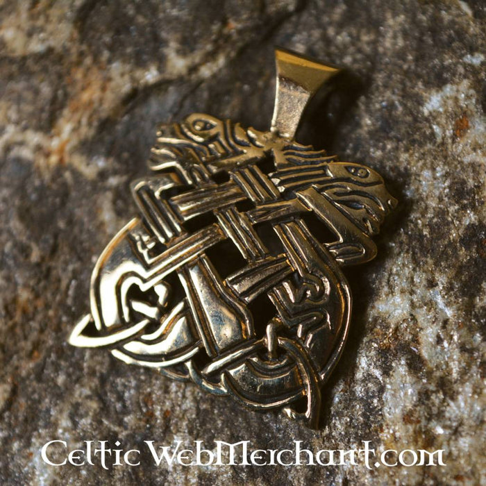 Cú Chulainn dog pendant, bronze