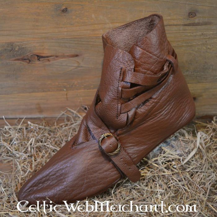 Scandinavian ankle boots, 1300-1400, brown