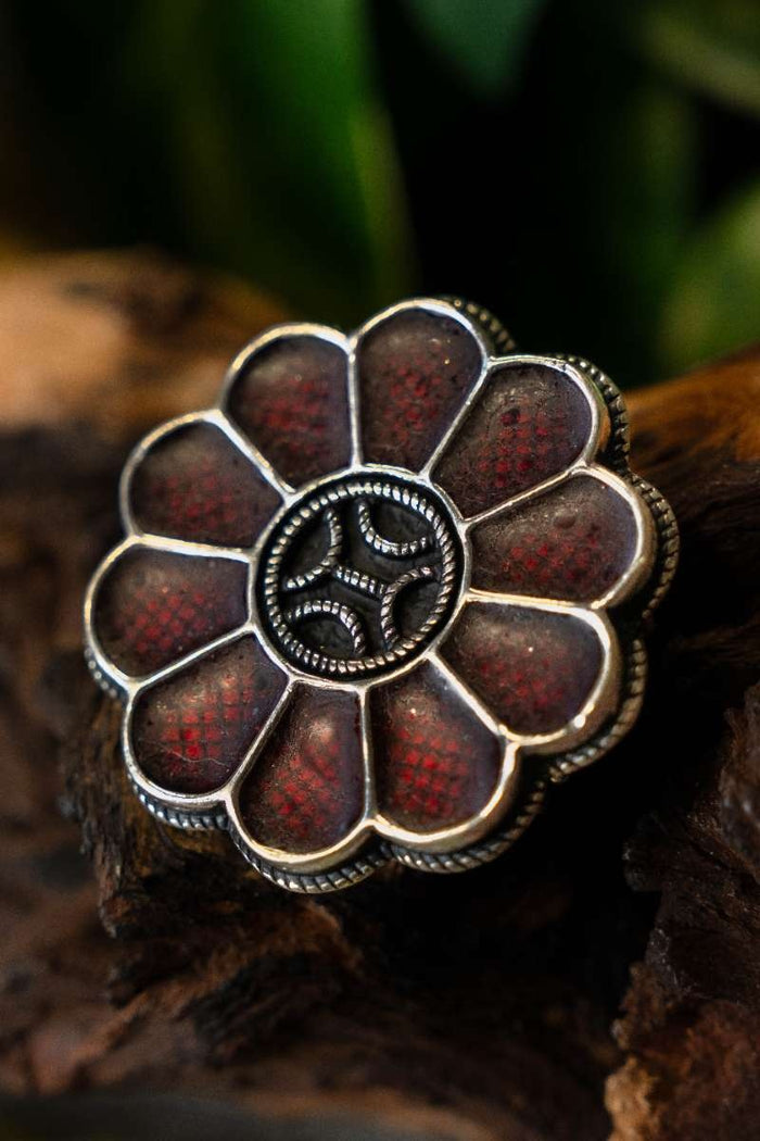 Alemannisk rosetfibula, forsølvet bronze