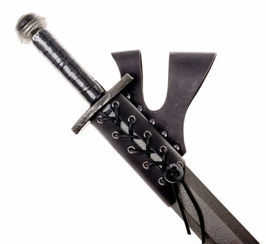 Porte-épée avec double boucle de ceinture, brun