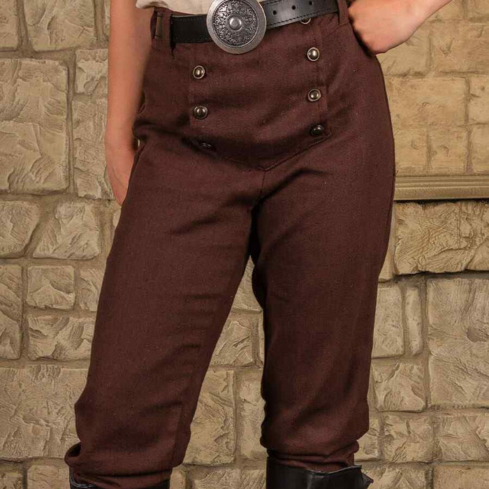 Fall front breeches Pollard, late 18e eeuw, bruin