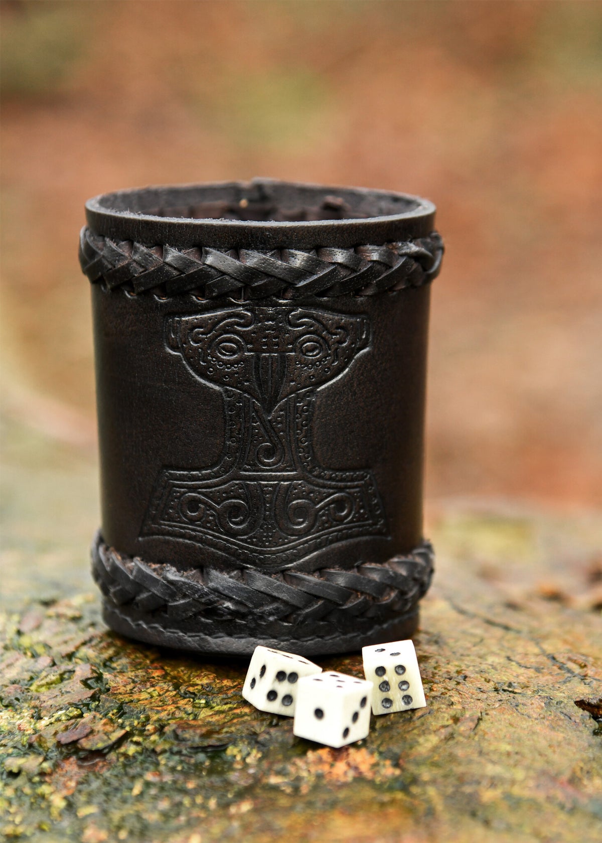 Mjolnir dice cup, black