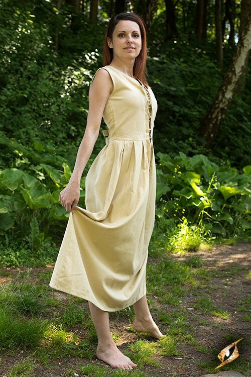 Kirtle medieval Elaine, beige