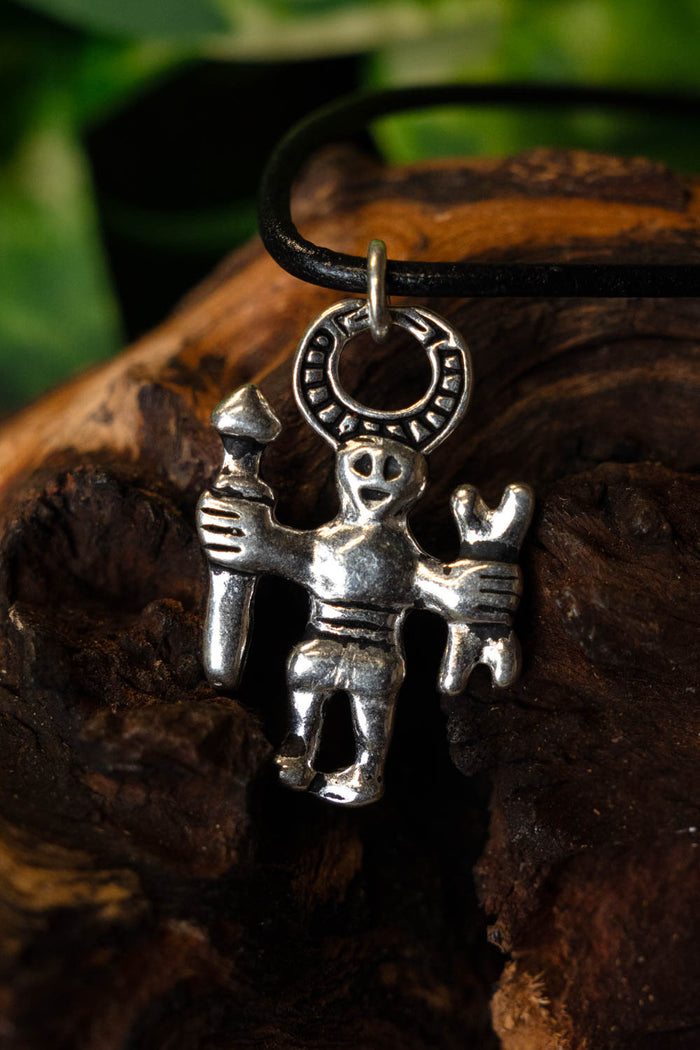 Odin Amulett Uppland, versilberte Bronze