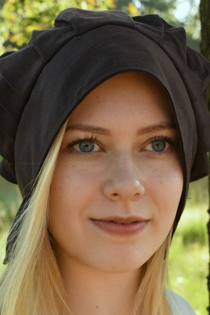 Pleated cap Amsterdam, brown