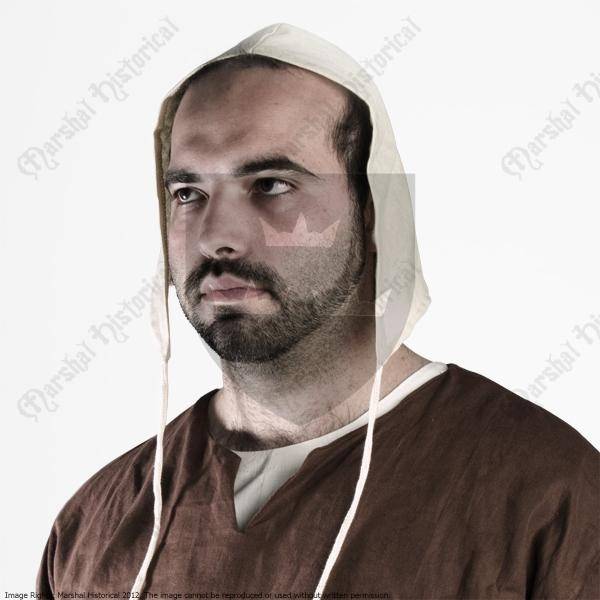 Haube aus dem 12.–13. Jahrhundert, creme