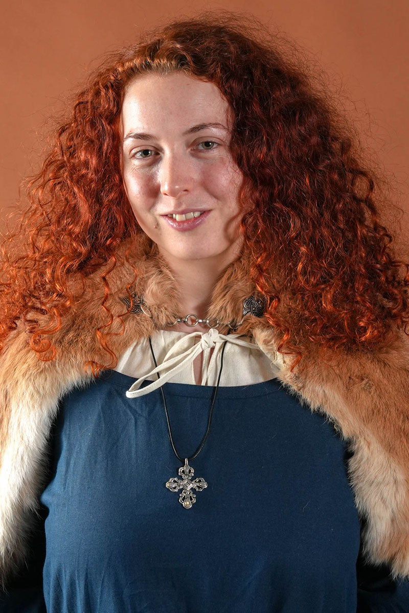 Medeltida gotisk klänning Iseult, blå