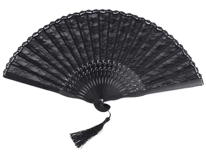 Black hand fan