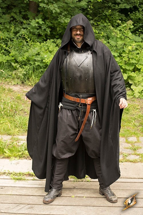 Mantello da viaggio, nero, misto lana