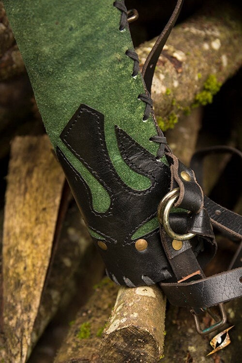 Faretra Atilla, nero-verde