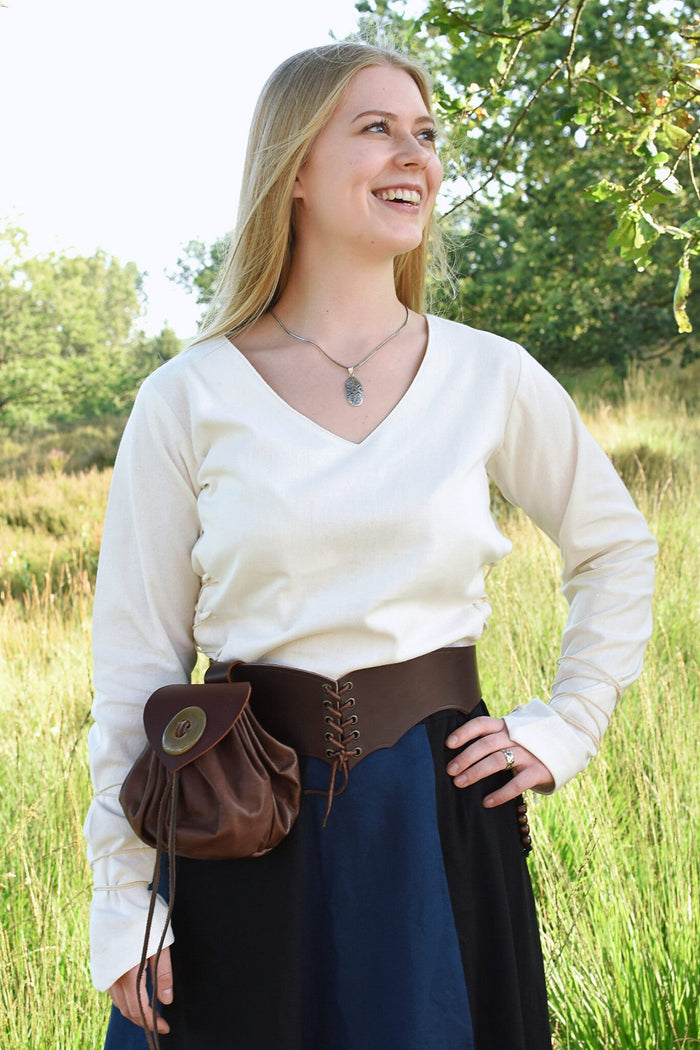 Middeleeuwse blouse Aubrey, naturel