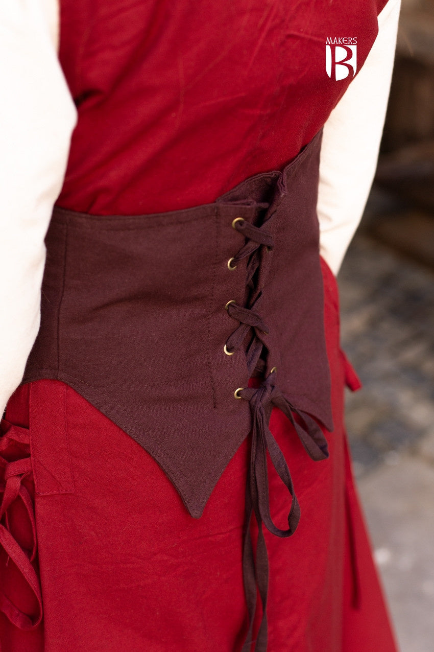 Corset en tissu Thana, brun