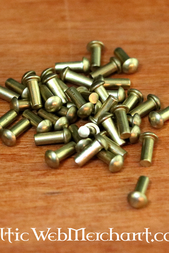 50 brass rivets 4 mm, long