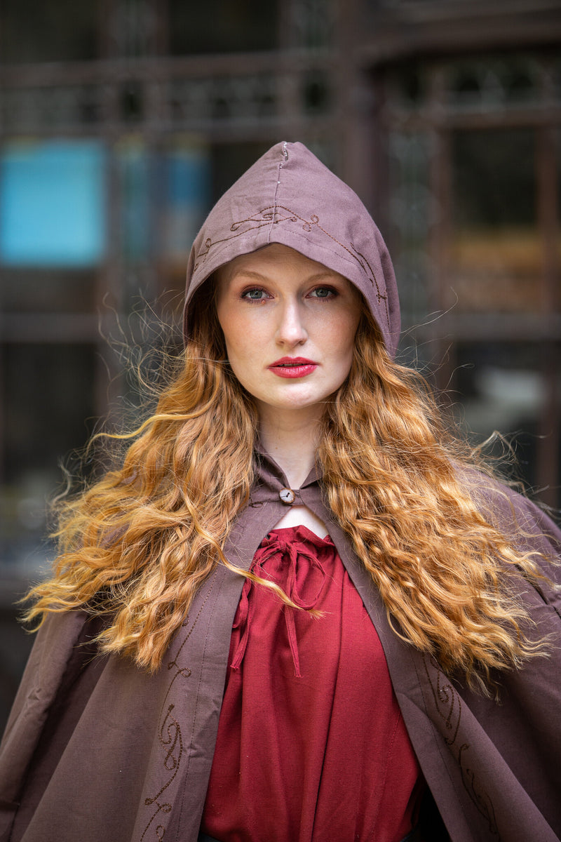 Medieval cloak Erna, brown
