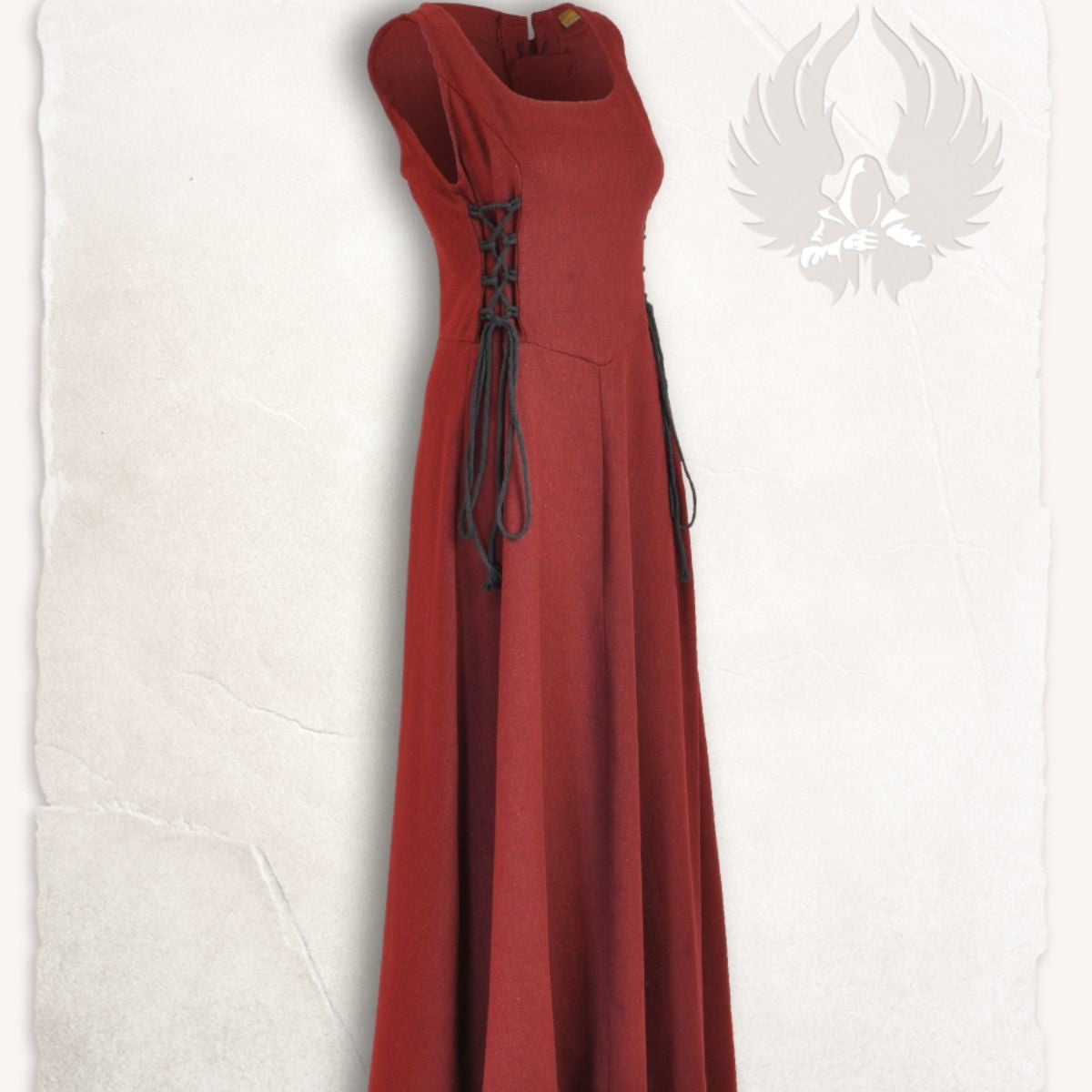 Średniowieczna surcot Uma, czerwona