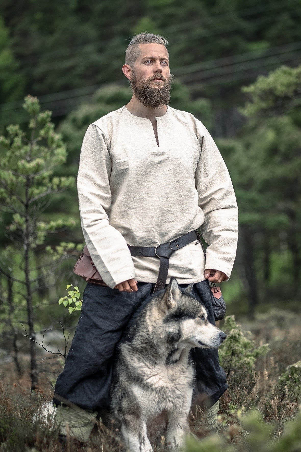 Tunika wikińska Hans, naturalna 