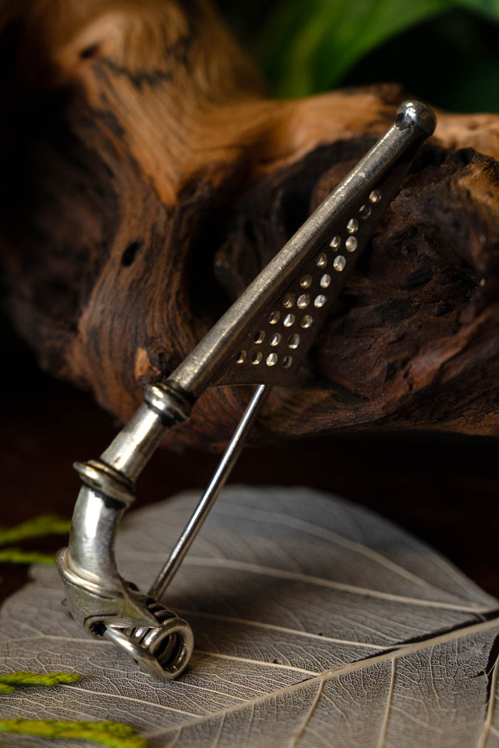 Germanic bow fibula, 1st century AD, silvered bronze