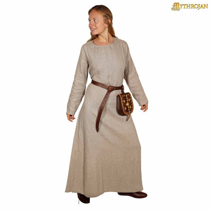 Robe viking Helga, lin, naturel