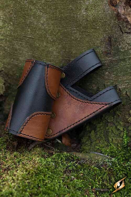 LARP zwaardhouder King, zwart-bruin