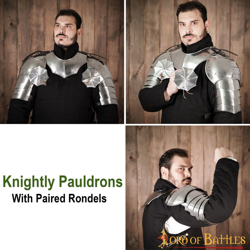 Gotische Pauldrons mit Rondellen, 1,6 mm