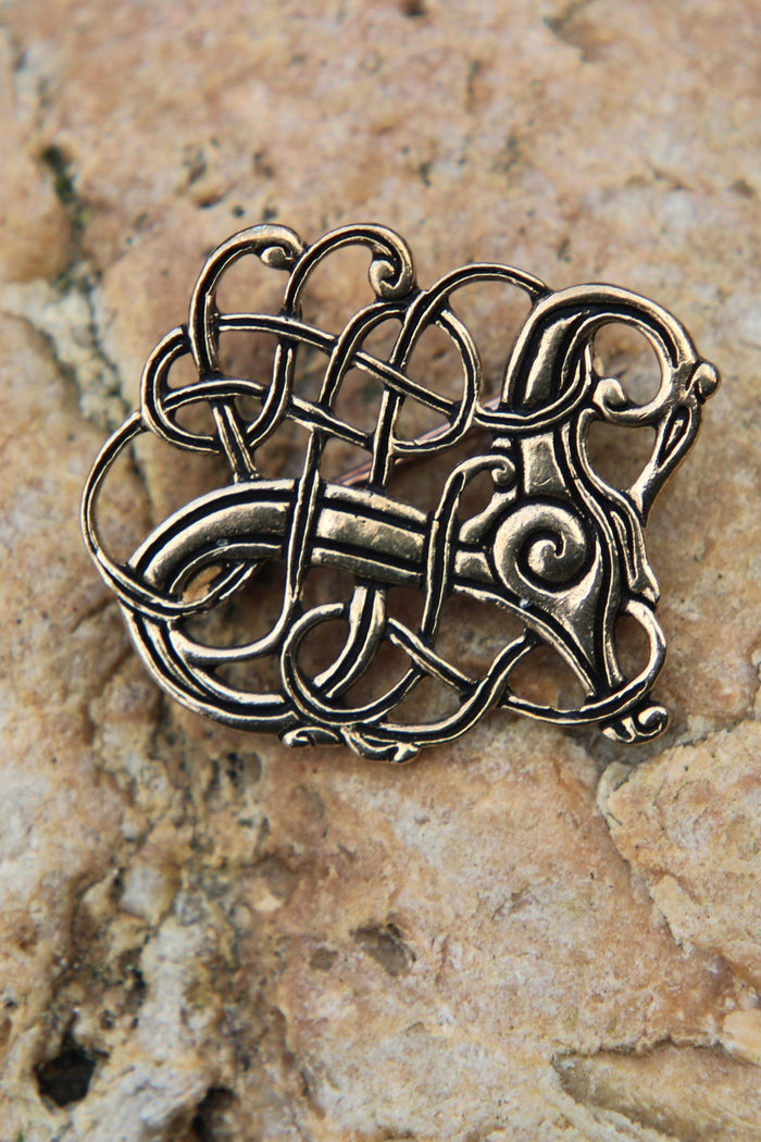 Viking brooch Lindholm Hoeje, bronze