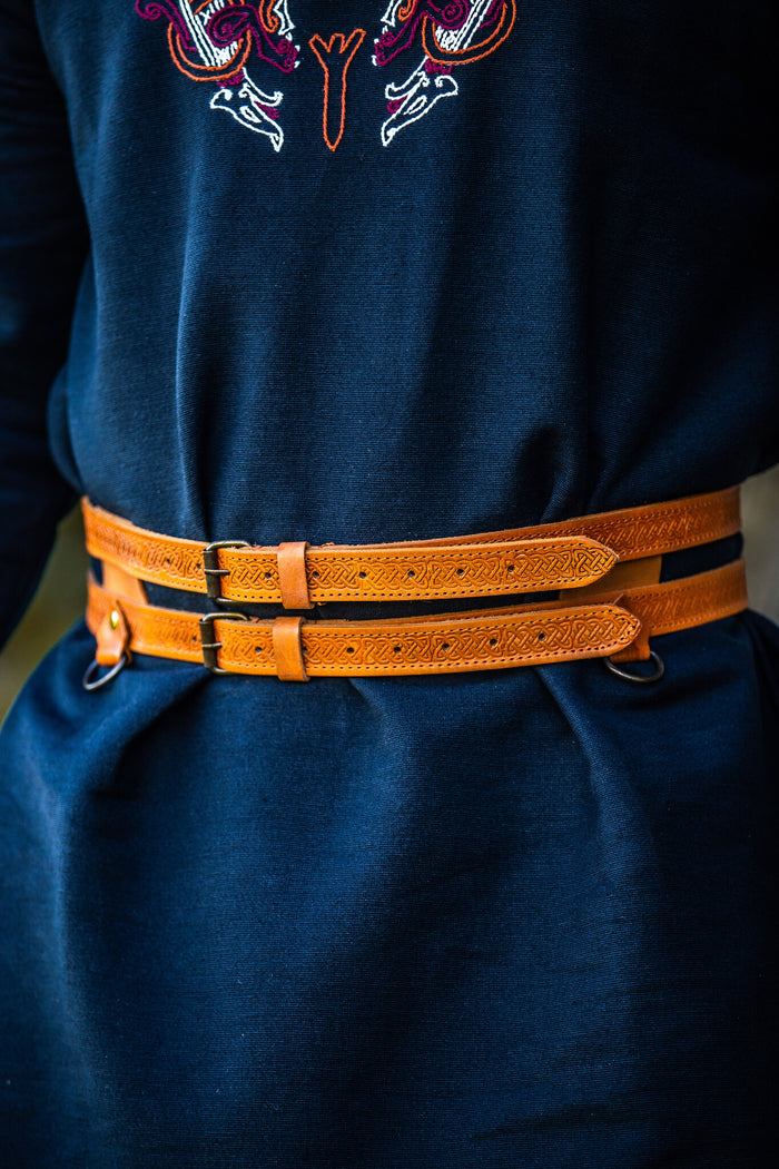 Double belt Ubbe, light brown