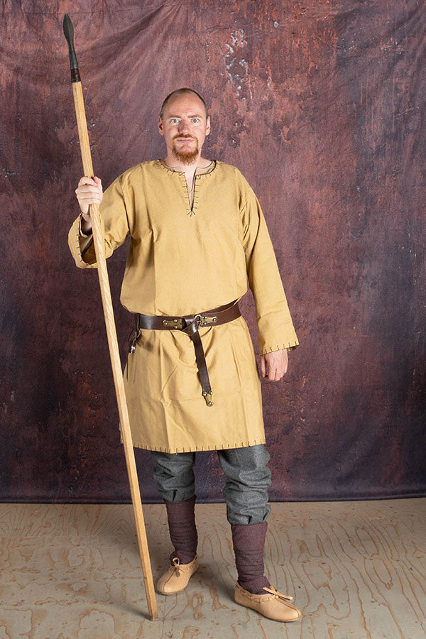 Tunika z autentycznym obszyciem, miodowobrązowa