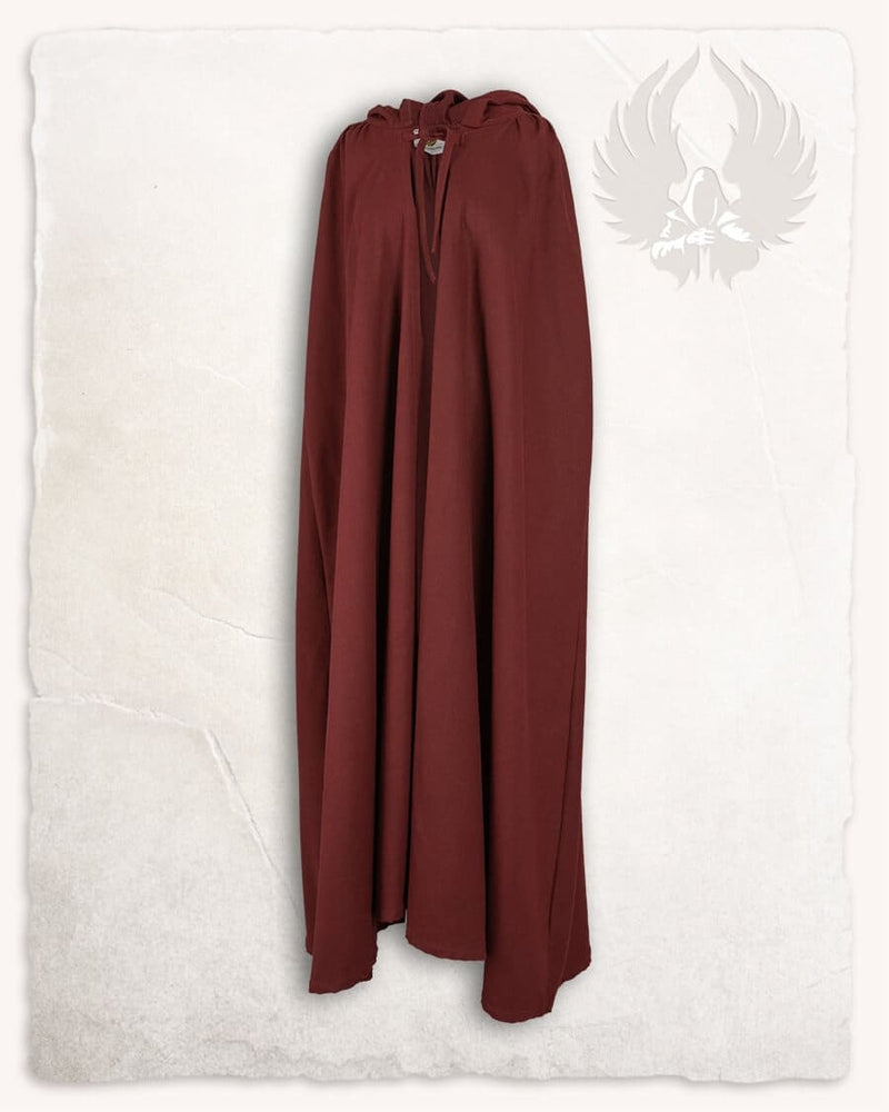 Medieval cloak Harun, burgundy red