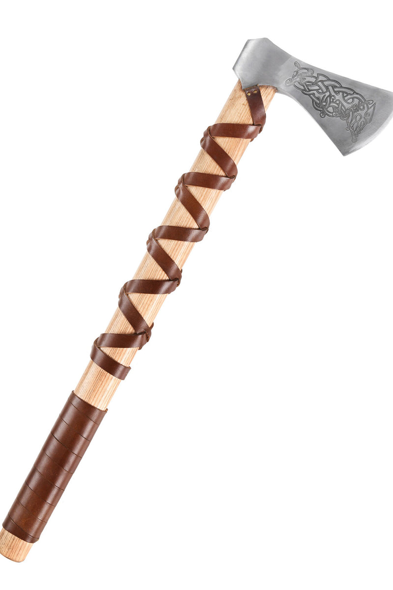 Vikingøkse, type L, graveret, halvsleben