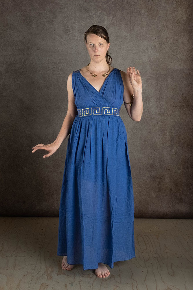 Godinnen jurk Penelope, blauw