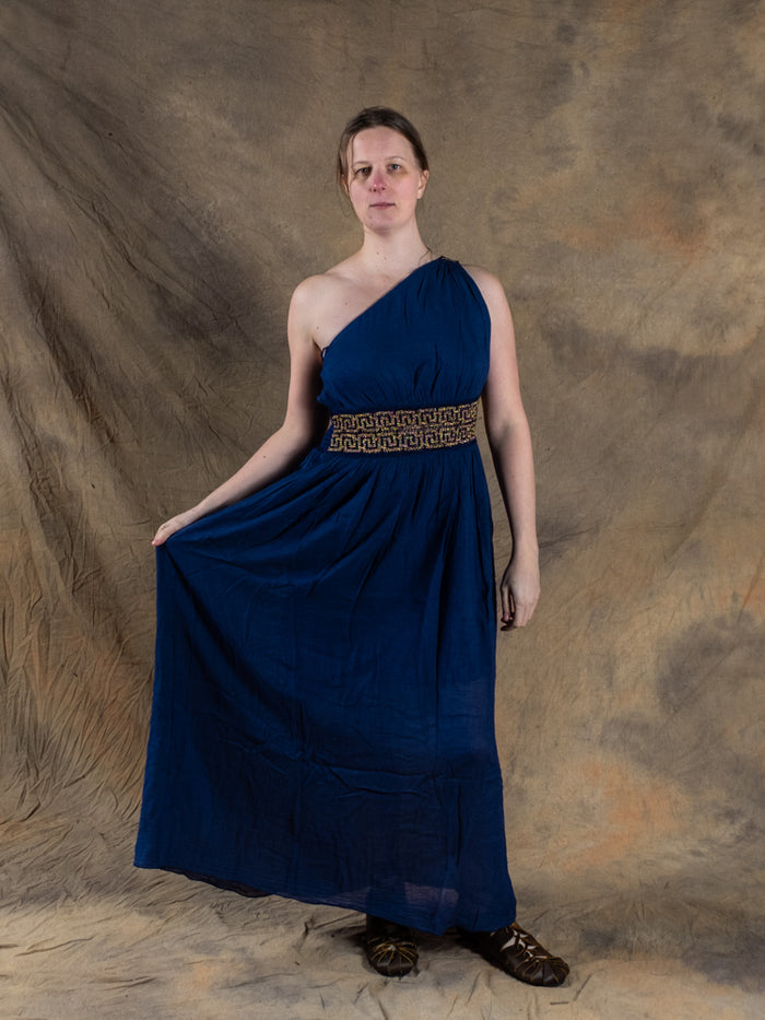 Gudinneklänning Gaia, blå
