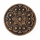 Wikinger-Scheibenfibel mit Granulation, Bronze