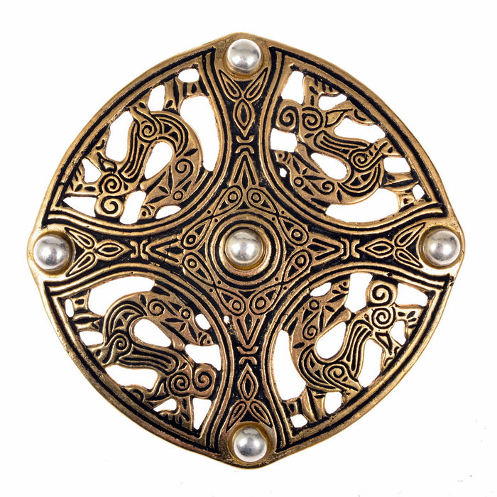 Angelsaksische fibula Flintshire, verzilverd brons