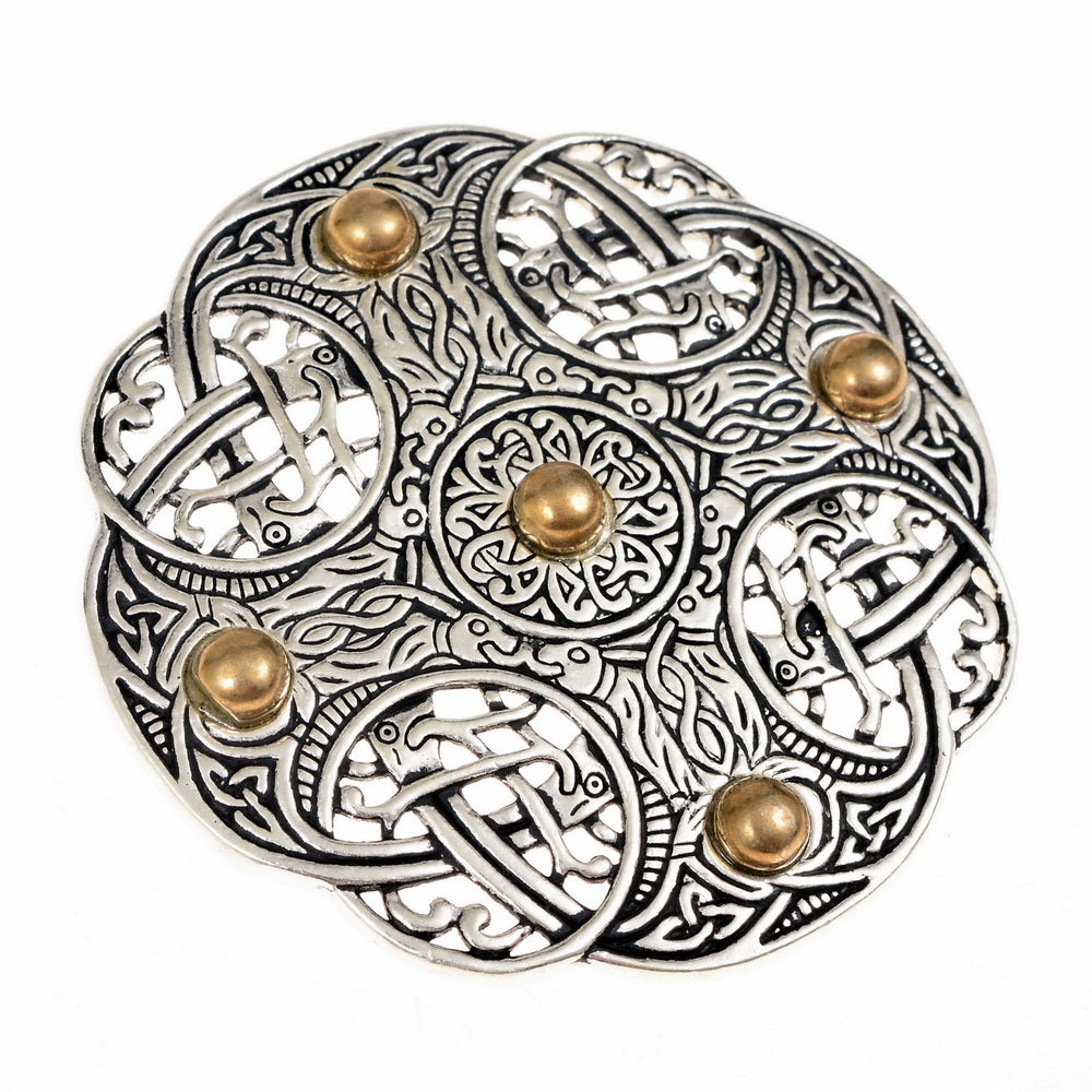Anglo-Saxon fibula, Galloway treasure, silvered bronze