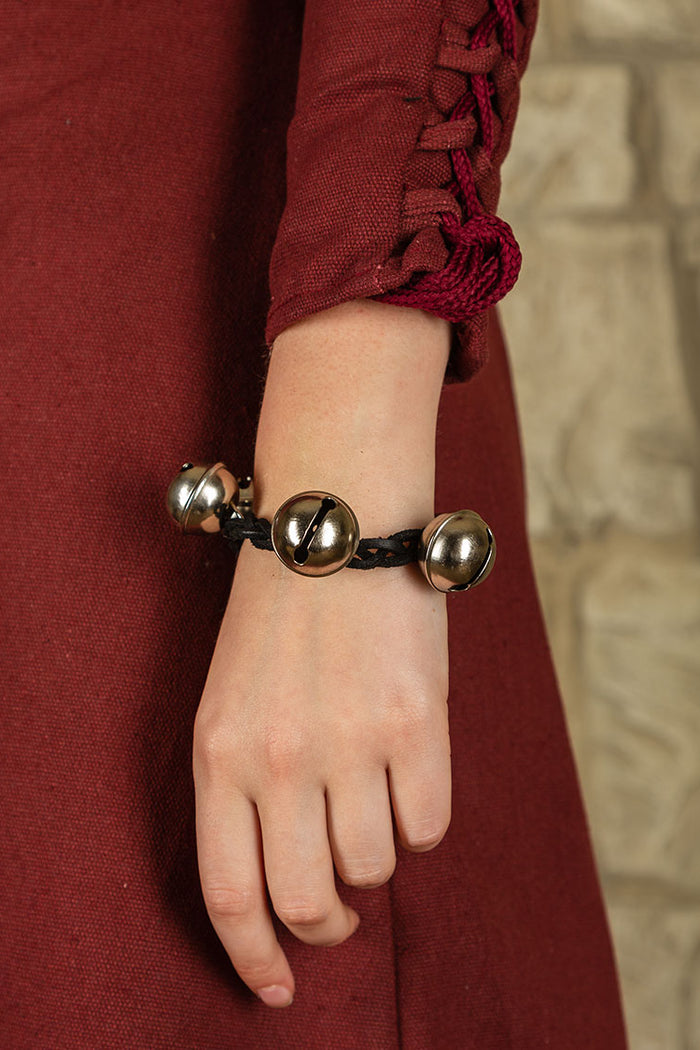 Leren armband / enkelband met belletjes
