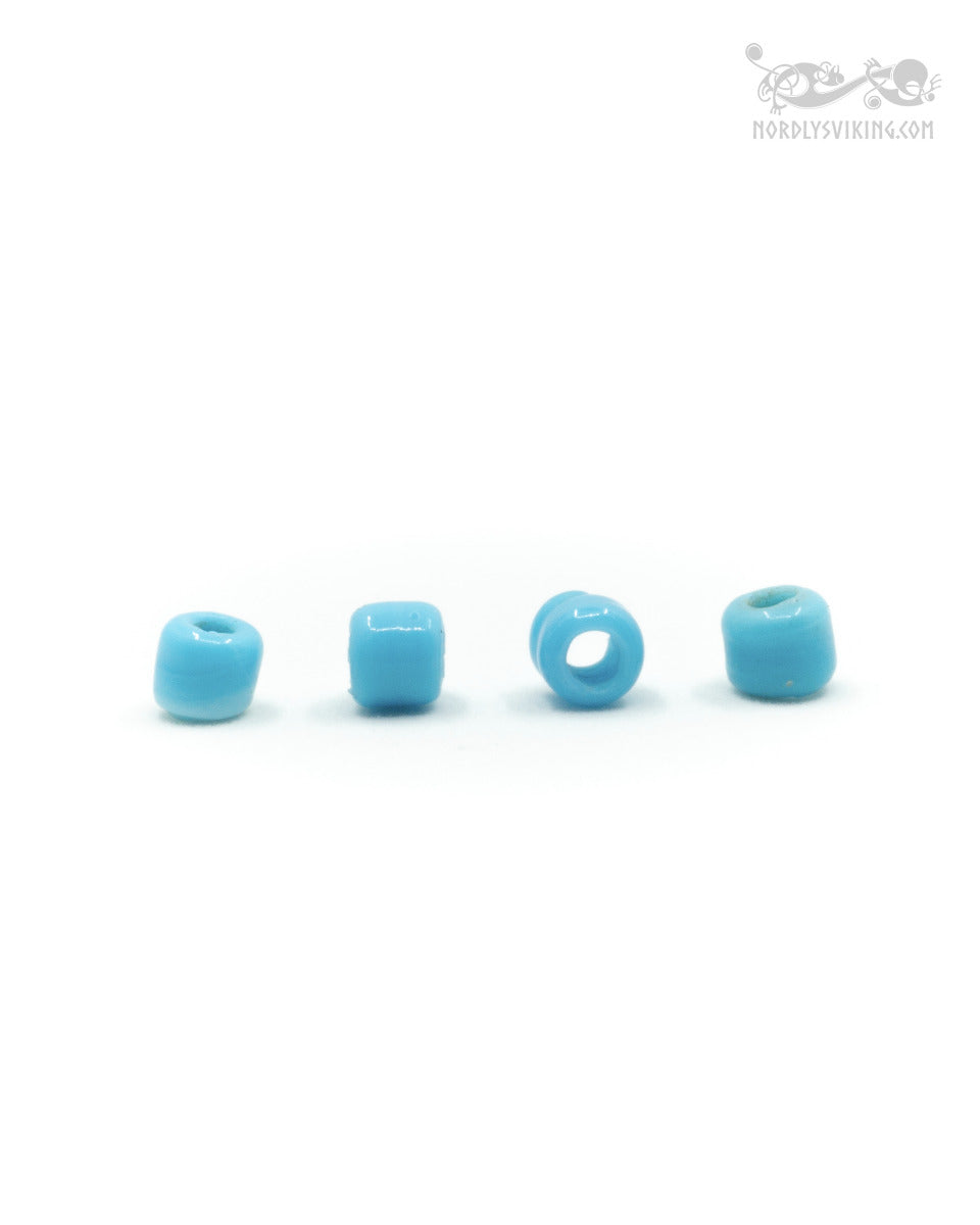 Kleine Wikinger-Glasperle Gotland, hellblau, 10 Stück