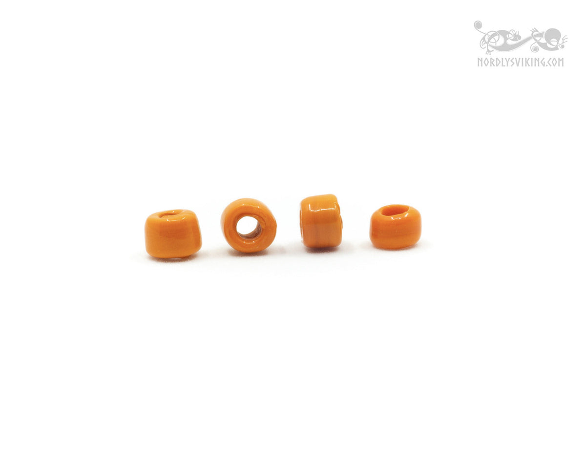 Wikinger Glasperle Gotland, orange, 10 Stück