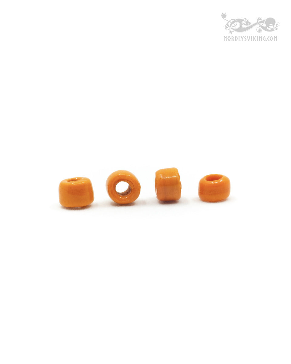 Wikinger Glasperle Gotland, orange, 10 Stück