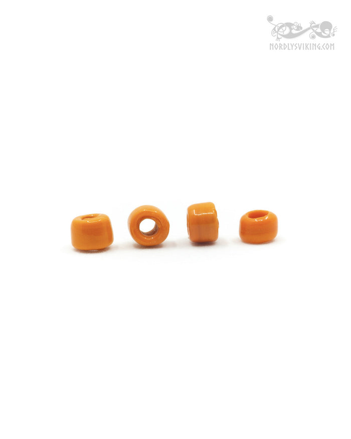 Wikinger Glasperle Gotland, orange, 10 Stück