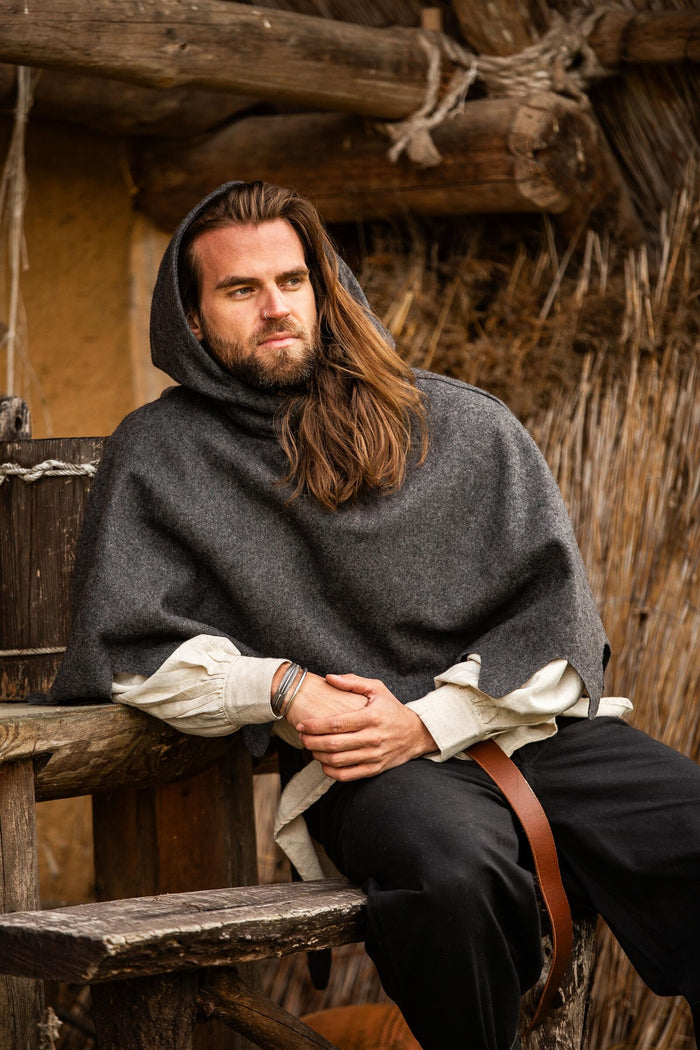 Wollen kaproen, grijs