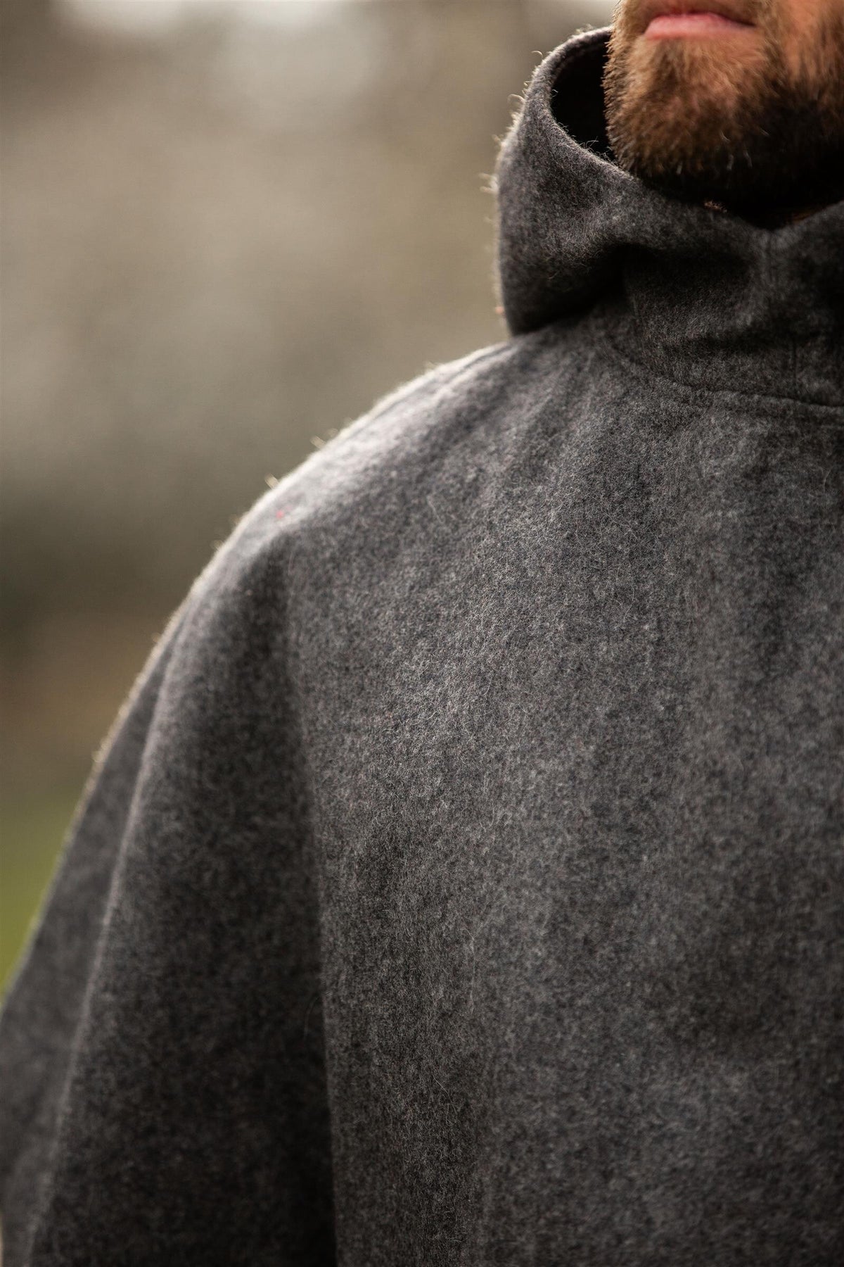 Wollen kaproen, grijs