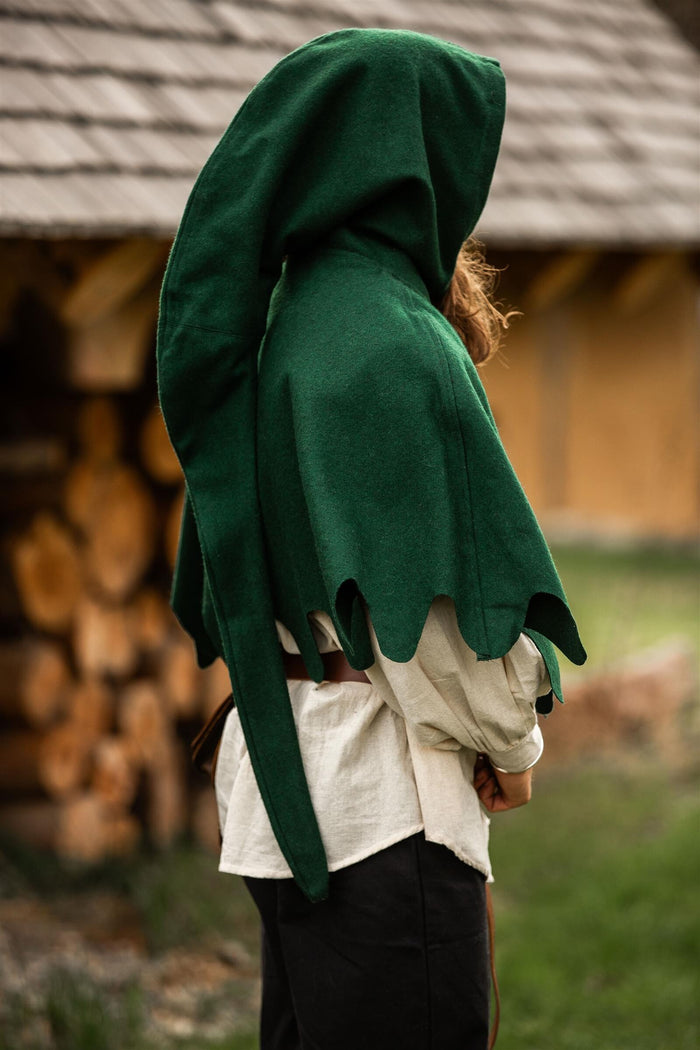 Wełniany kaptur (kaproen), zielony