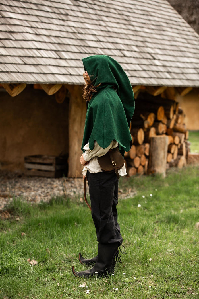 Wełniany kaptur (kaproen), zielony