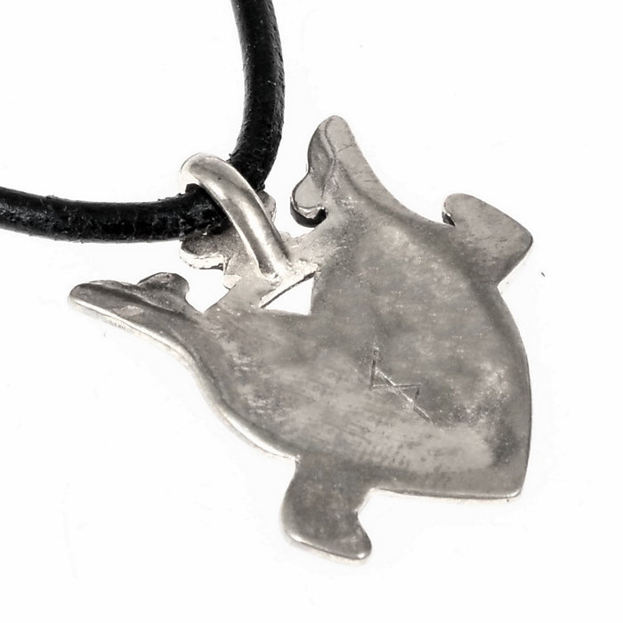 Medieval pendant crowned heart 'Amours' Valenciennes, 14th century, bronze