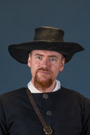 Musketier hoed De La Croix, zwart