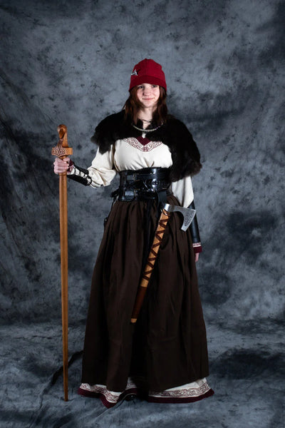 Mix&Match: Viking dress Lagertha, natural-red