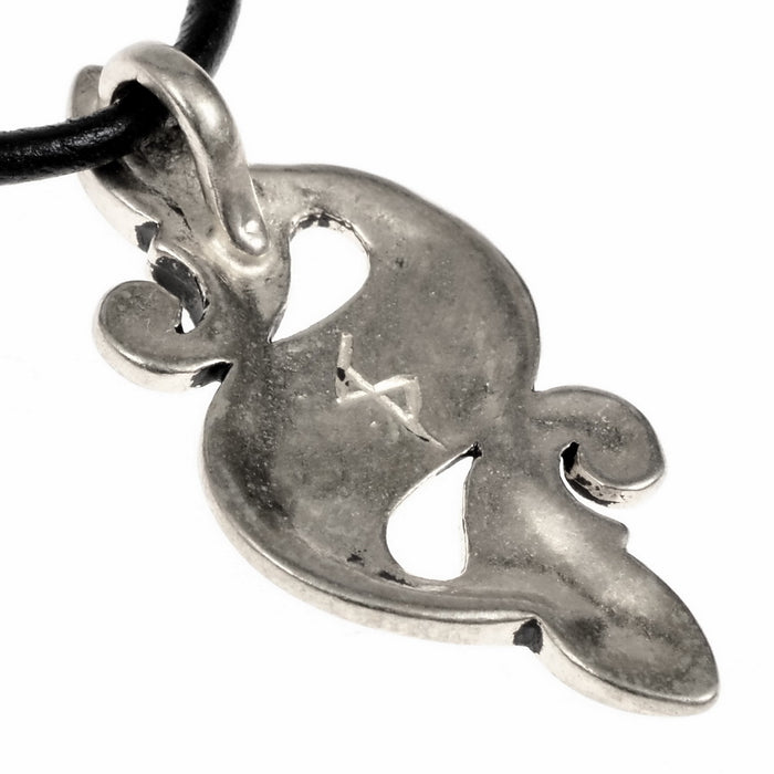 Keltisch zeepaardje-amulet, 1e eeuw, verzilverd brons