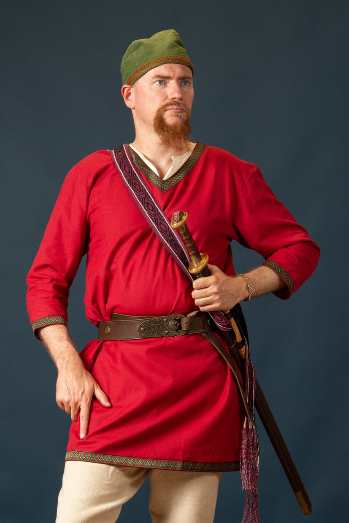 Donkerrode Viking tuniek